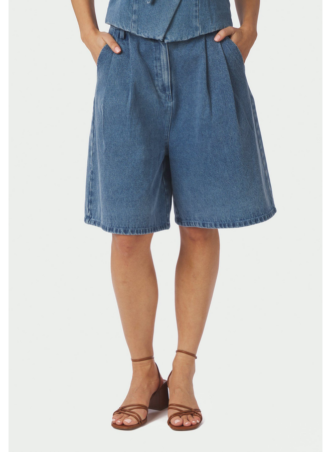 Neo Noir Rosel Denim Shorts Blue