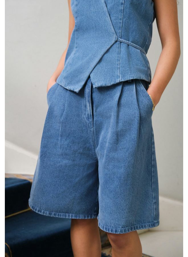 Neo Noir Rosel Denim Shorts Blue