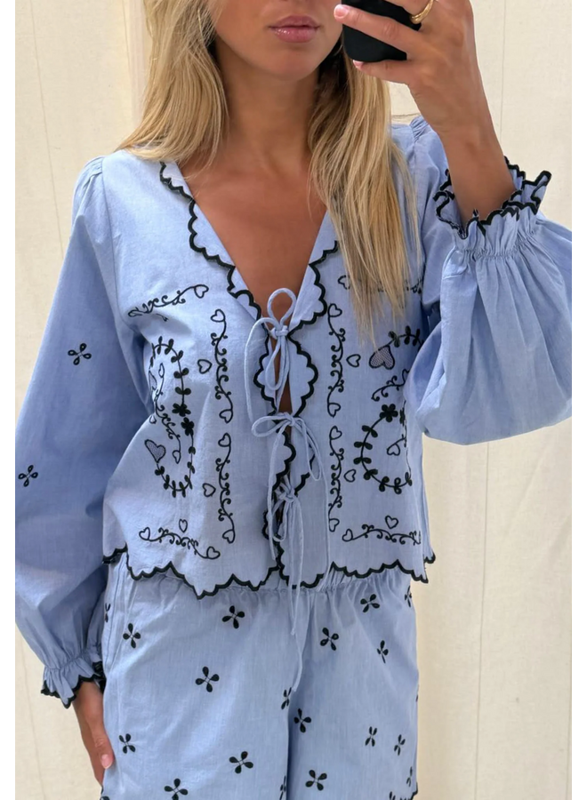 Sissel Edelbo Tone Top Organic Cotton Blue Chambray