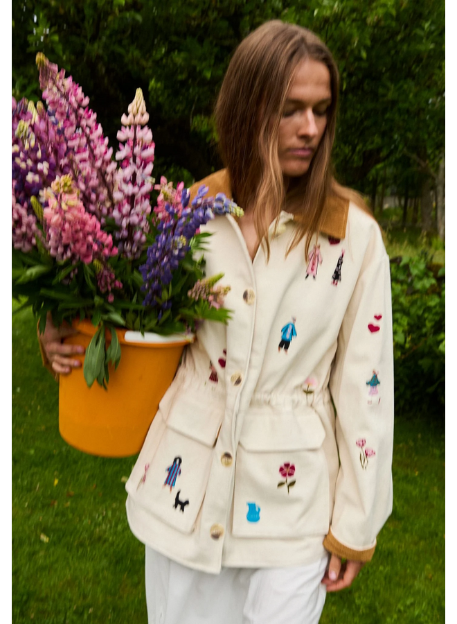 Sissel Edelbo Cara Jacket White Swan Organic Cotton ONE SIZE