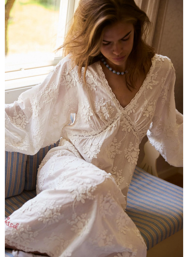 Sissel Edelbo Delphine Dress - Off White Leftover Fabrics S/M