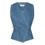 Neo Noir Samara Denim Waistcoat Blue