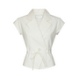 Neo Noir Salima Ramie Waistcoat Off White