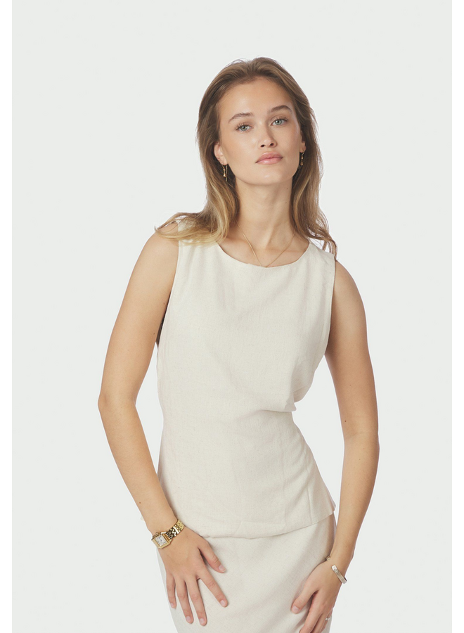 Neo Noir Nassa Linen Top Natural