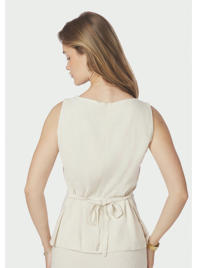 Neo Noir Nassa Linen Top Natural