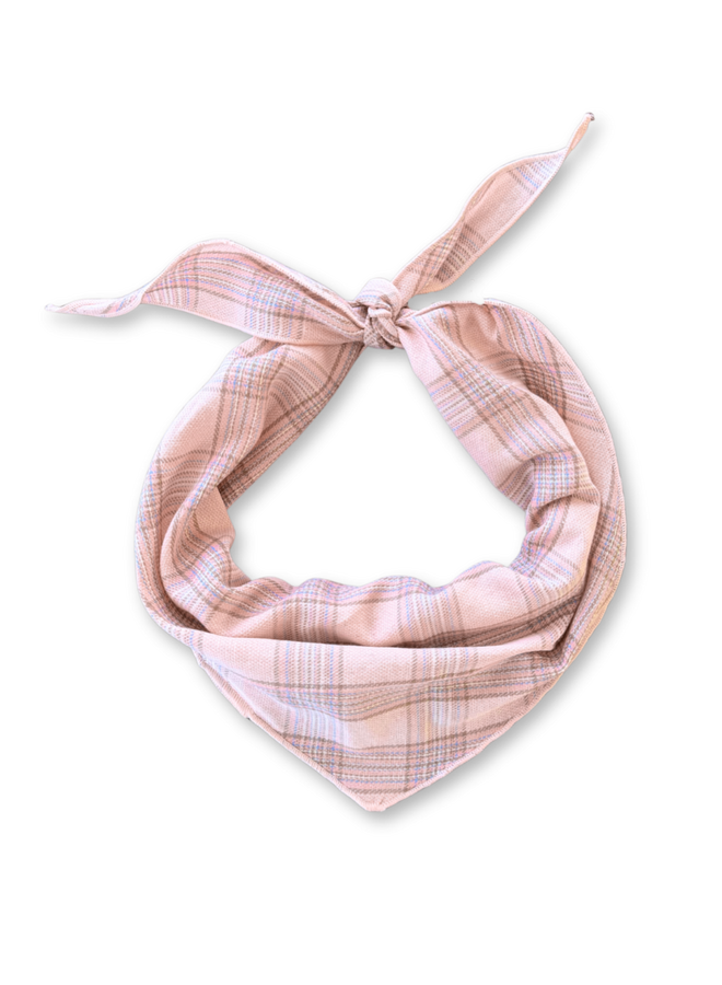 Bonnie Plaid Scarf Baby Pink