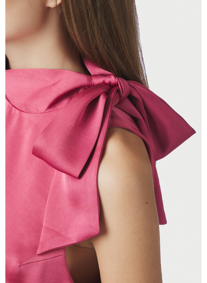 Neo Noir Veda Heavy Sateen Top Cherry Pink