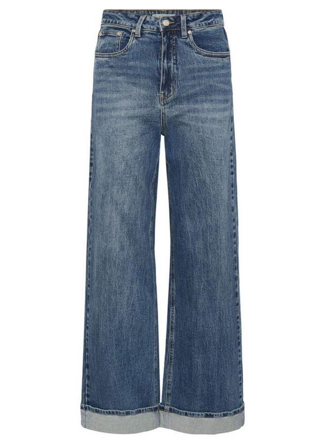 Gestuz Sara HW Wide Jeans NOOS Washed Mid