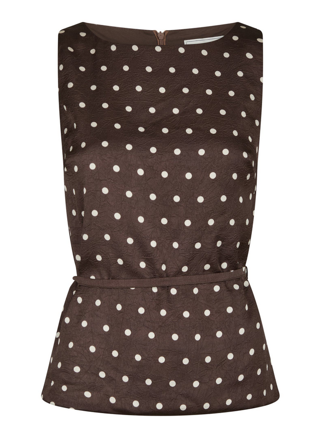 Neo Noir Nassa Big Dot Top Dark Brown