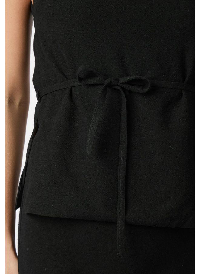 Neo Noir Nassa Linen Top Black