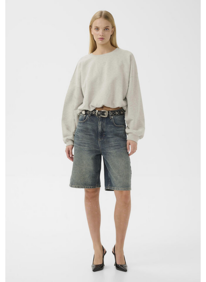 Gestuz Kahla Mel Sweatshirt Ultra Light Grey Melange
