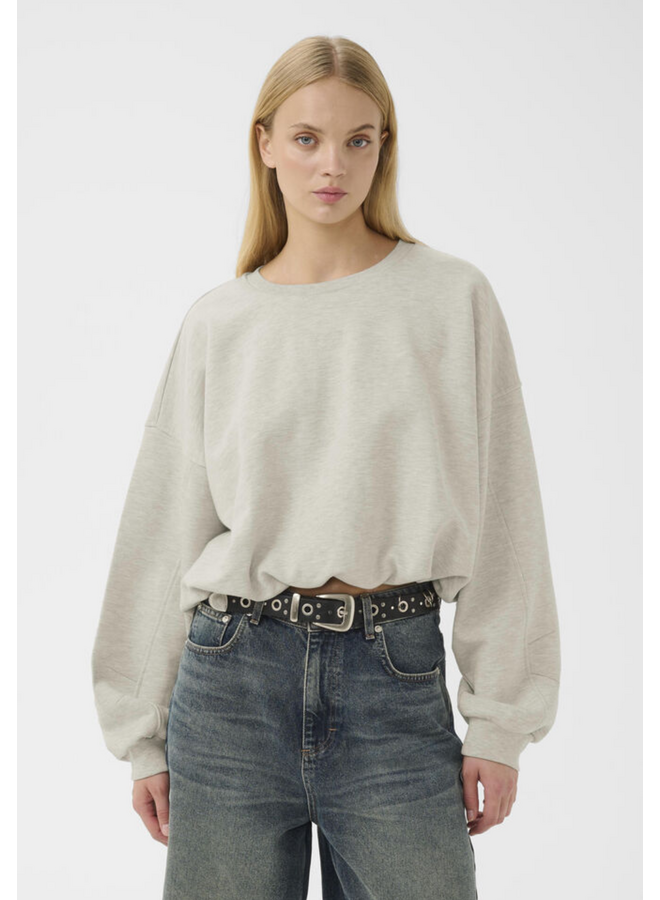 Gestuz Kahla Mel Sweatshirt Ultra Light Grey Melange