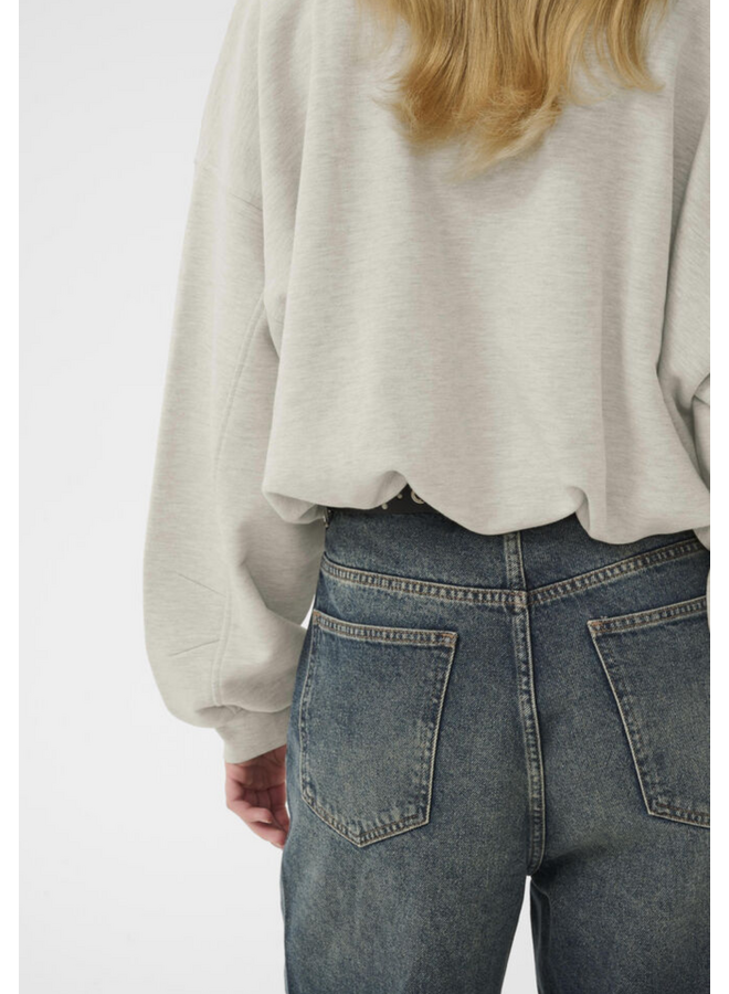 Gestuz Kahla Mel Sweatshirt Ultra Light Grey Melange
