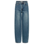 Gestuz Melu HW Barrel Jeans Classic Mid Blue Wash