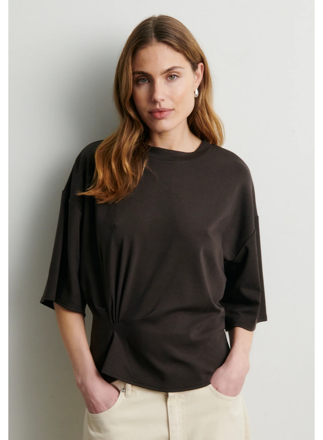 Second Female Missouri Tee Dark Brown Melange