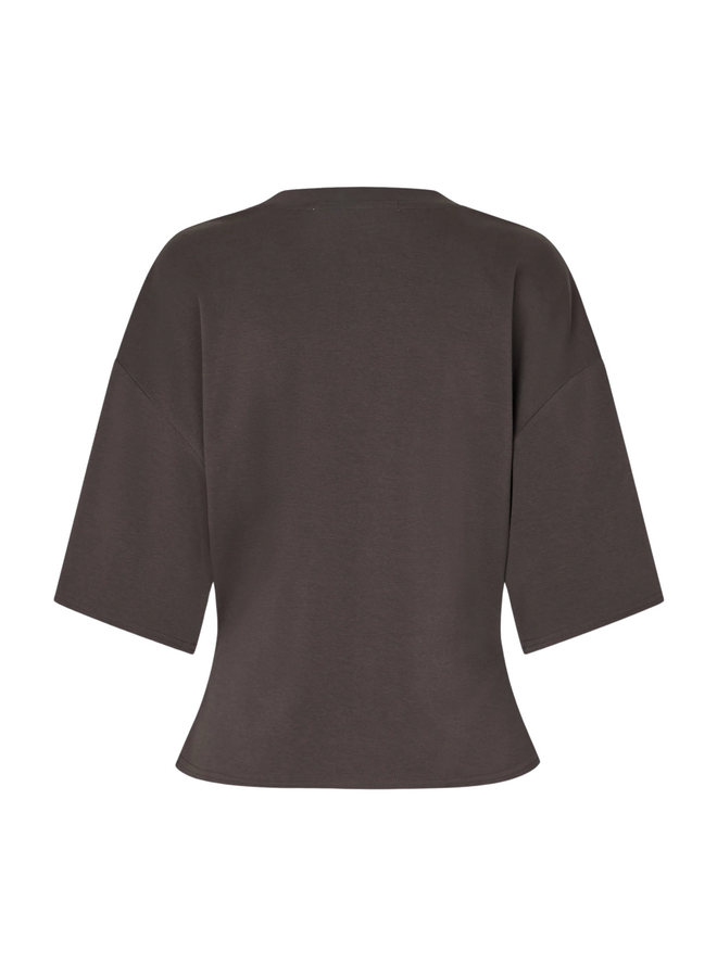 Second Female Missouri Tee Dark Brown Melange