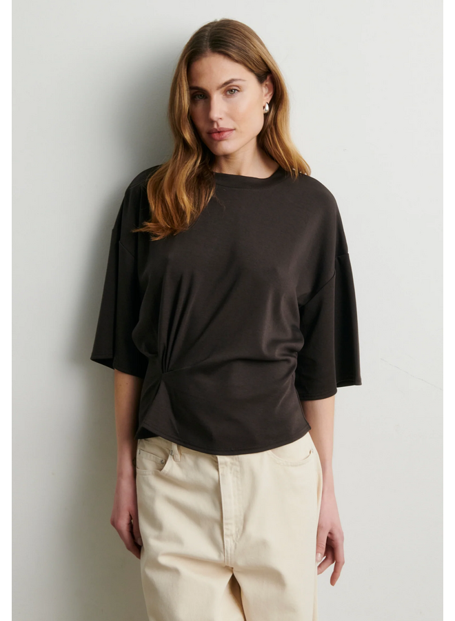 Second Female Missouri Tee Dark Brown Melange
