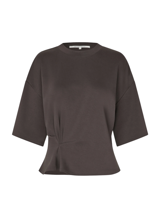 Second Female Missouri Tee Dark Brown Melange