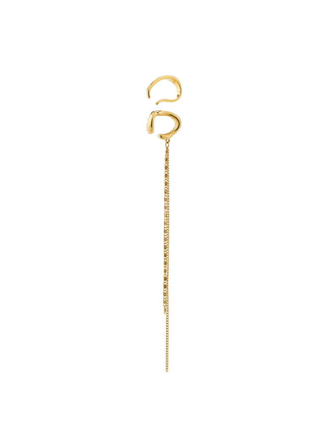 Pilgrim EVON ear cuff, 2-in-1 set, gold-plated