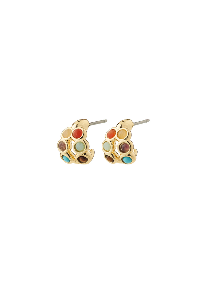 Pilgrim LONNIE earrings gold-plated/multi
