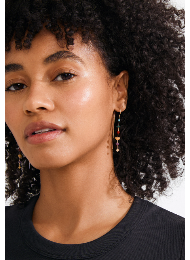 Pilgrim HERE earrings gold-plated/multi