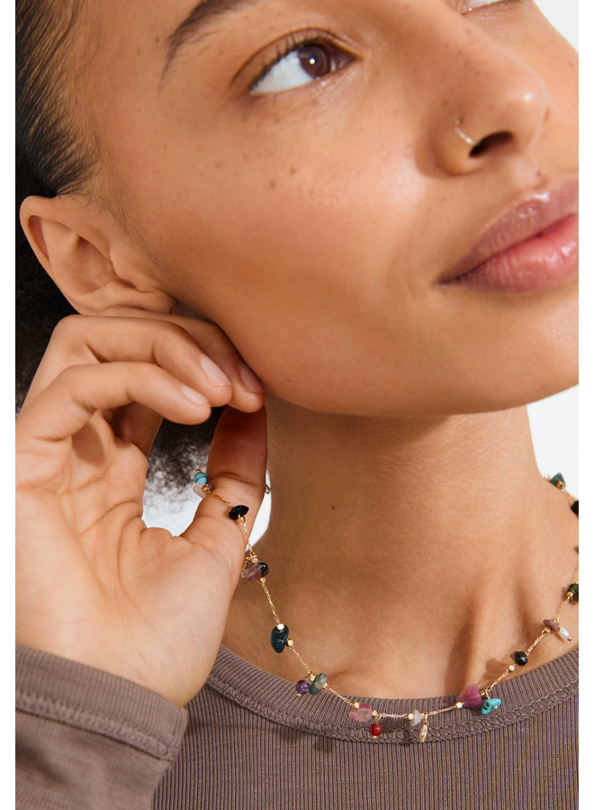 Pilgrim HERE necklace gold-plated/multi