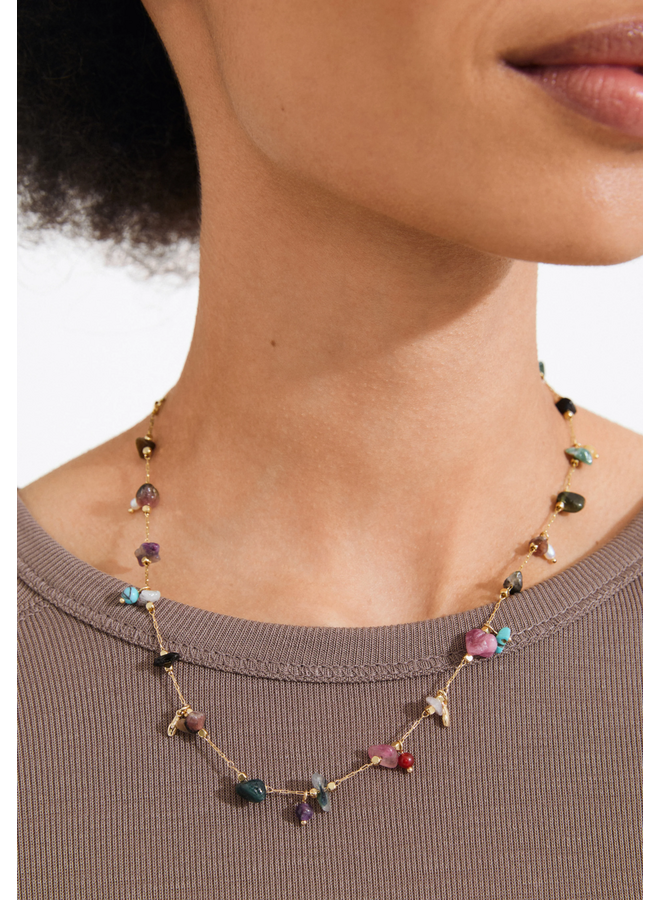 Pilgrim HERE necklace gold-plated/multi