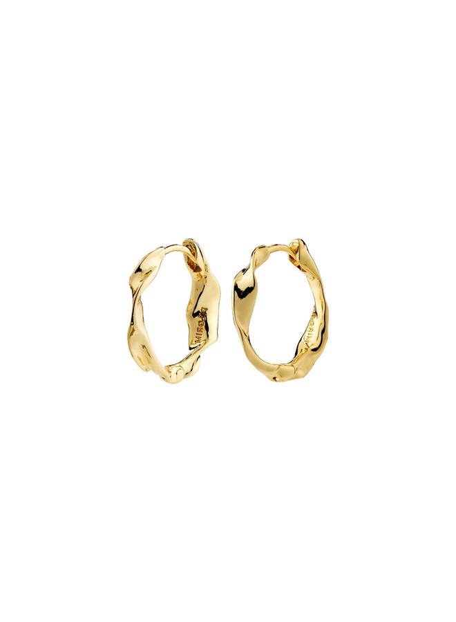 Pilgrim HERE hoop earrings gold-plated