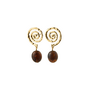 Pilgrim STILL earrings gold-plated/brown