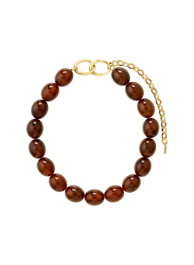 Pilgrim STILL necklace gold-plated/brown