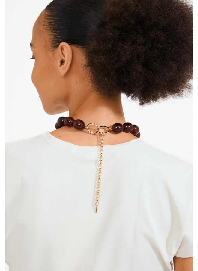 Pilgrim STILL necklace gold-plated/brown