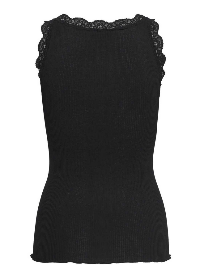 Rosemunde Balta Modal V-Neck Top Black