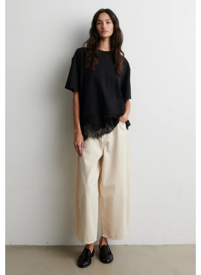 Second Female Vaccara Lace Tee Black