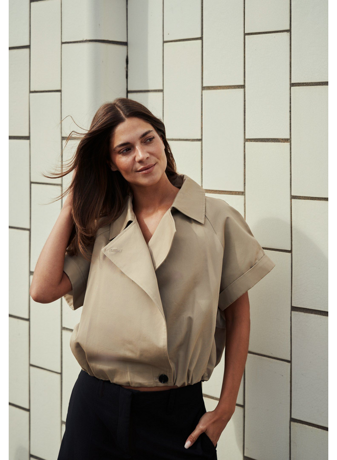 Neo Noir Lisha Trench Vest Taupe