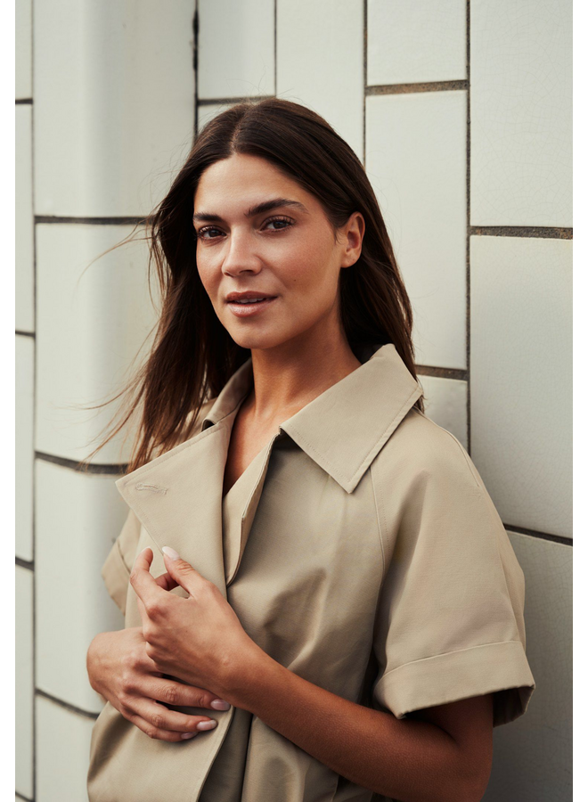 Neo Noir Lisha Trench Vest Taupe