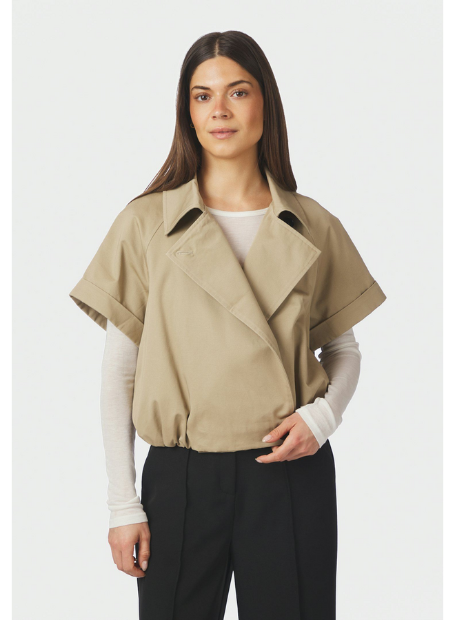 Neo Noir Lisha Trench Vest Taupe