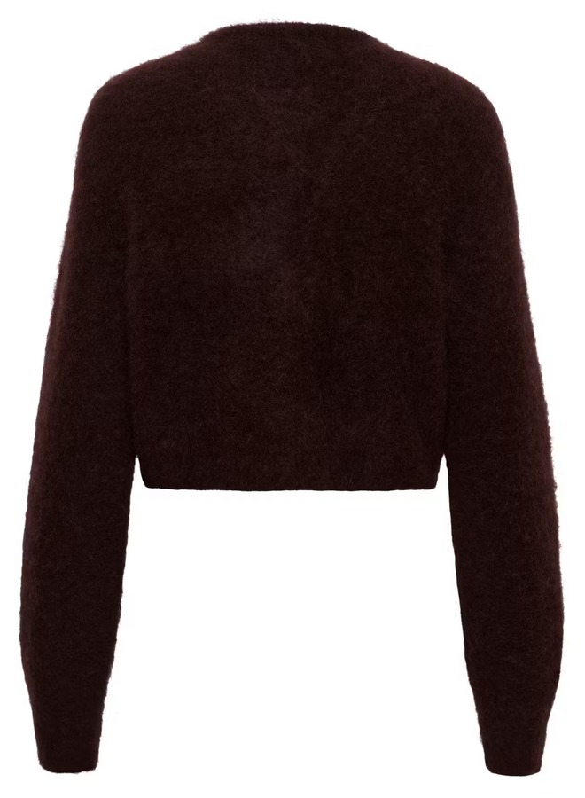 Gestuz Debbie Short Cardigan Plum Melange