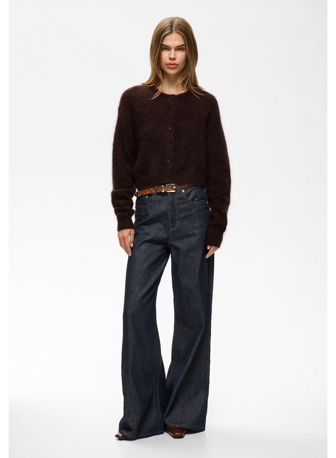 Gestuz Debbie Short Cardigan Plum Melange