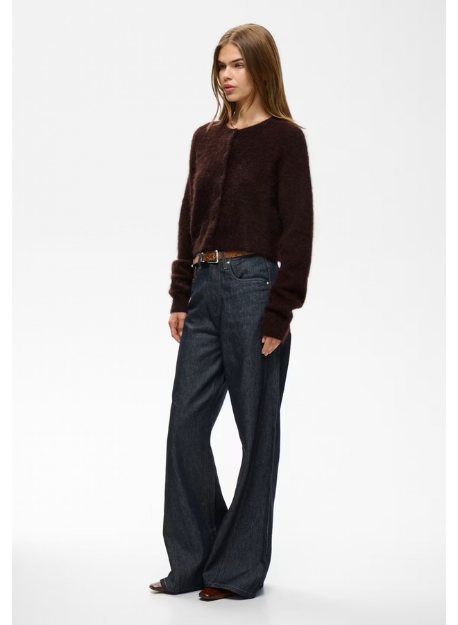 Gestuz Debbie Short Cardigan Plum Melange