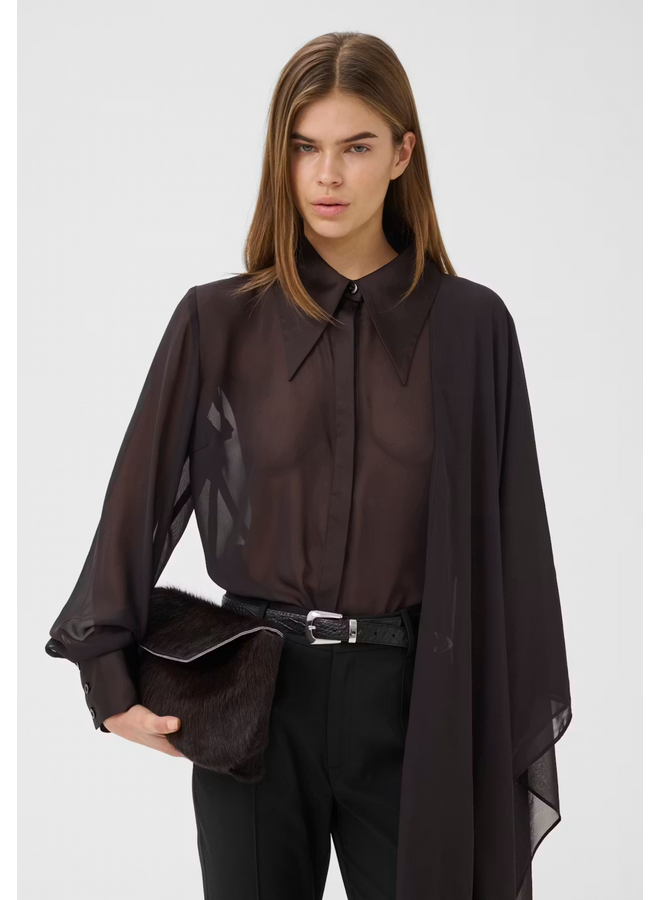 Gestuz Lynne Scarf Shirt Ganache