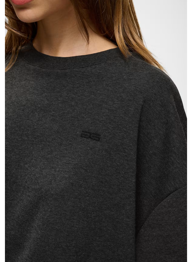 Gestuz Gilsa Sweat Tee Deep Grey Melange