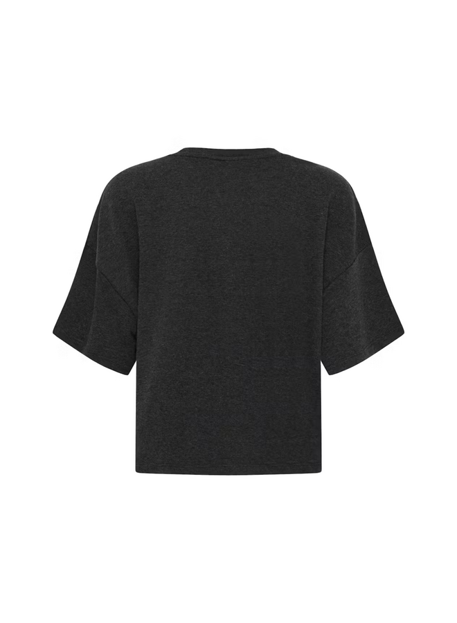 Gestuz Gilsa Sweat Tee Deep Grey Melange
