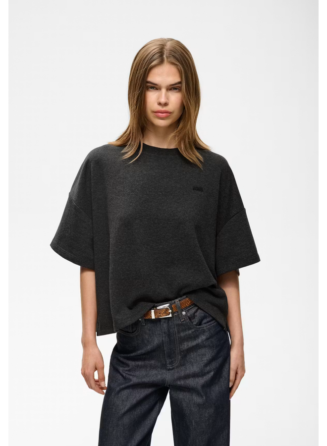 Gestuz Gilsa Sweat Tee Deep Grey Melange