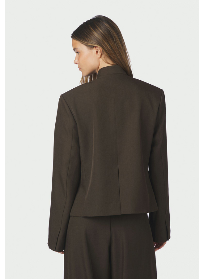 Neo Noir Tiria Structure Blazer Dark Brown