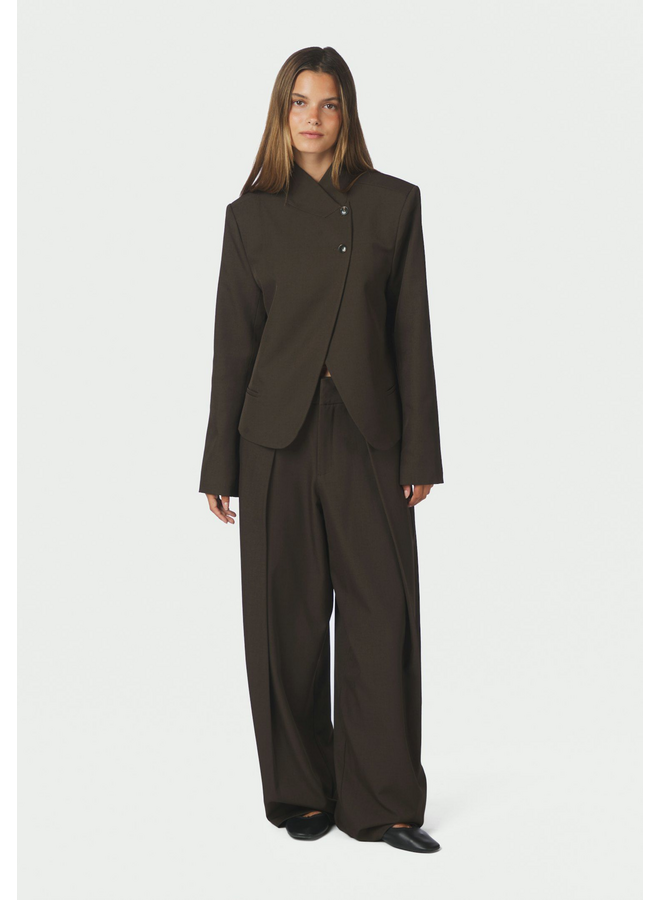 Neo Noir Tiria Structure Blazer Dark Brown