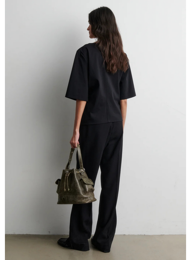 Second Female Arkai Drape Tee Black