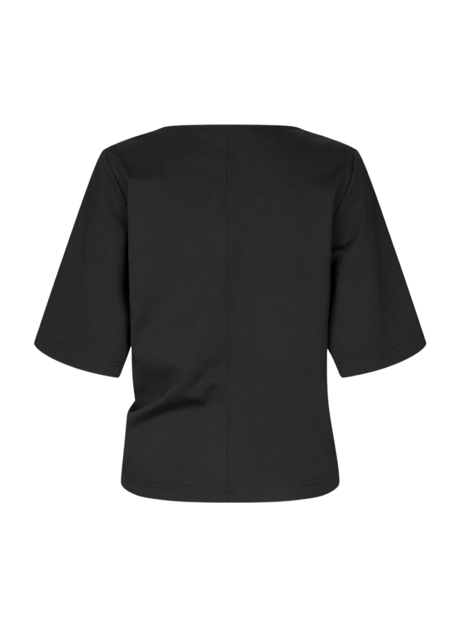 Second Female Arkai Drape Tee Black