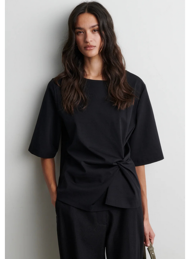 Second Female Arkai Drape Tee Black