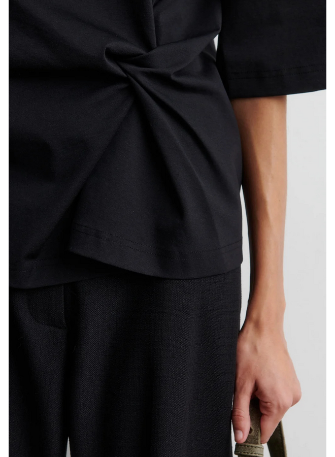 Second Female Arkai Drape Tee Black