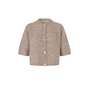 Second Female Andrea Knit Rib Cardigan Light Beige Melange
